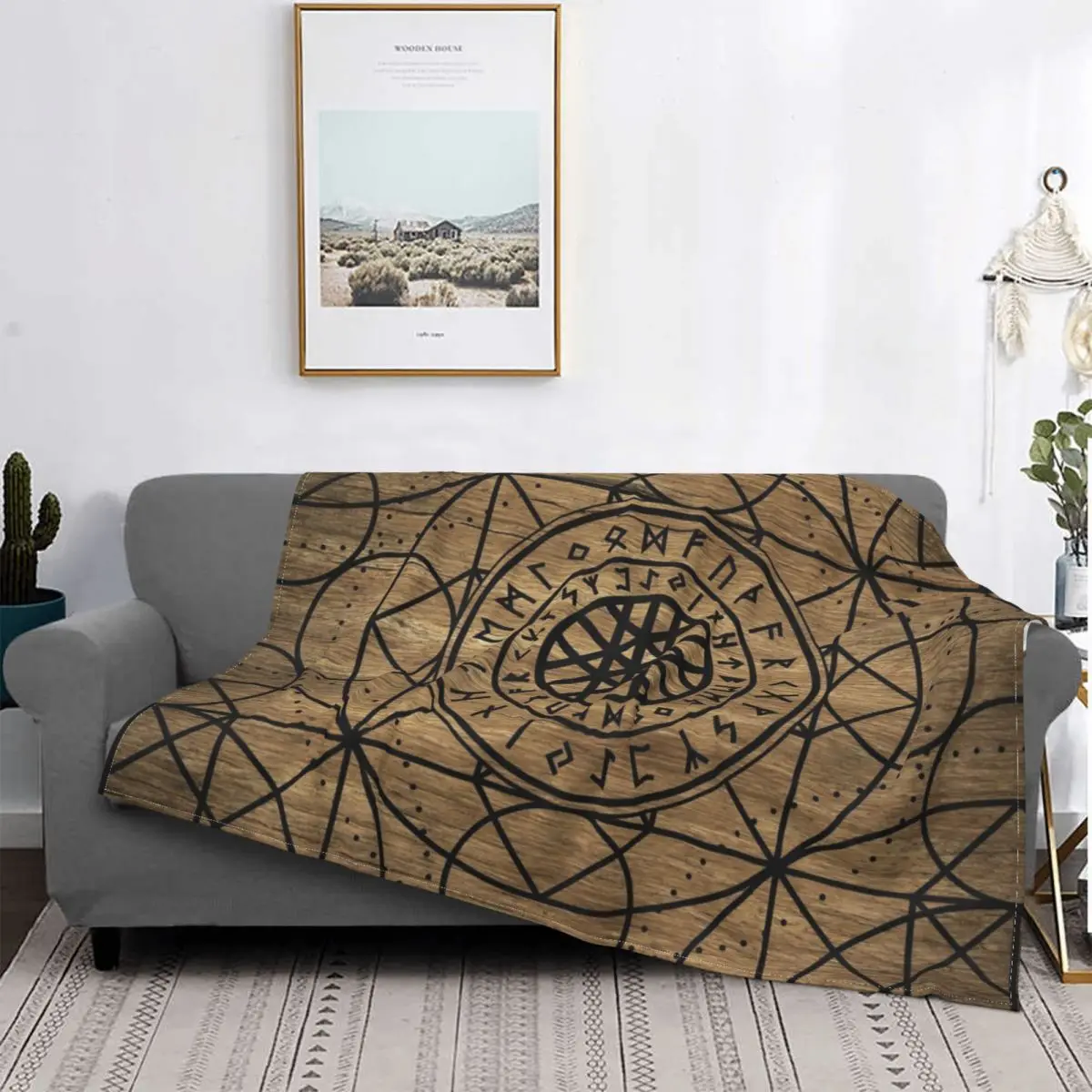 

Web Of Wyrd The Matrix Of Fate Blanket Viking Norse Warm Bedspread Plush Soft Cover Flannel Spread Bedding Bed Picnic Velvet