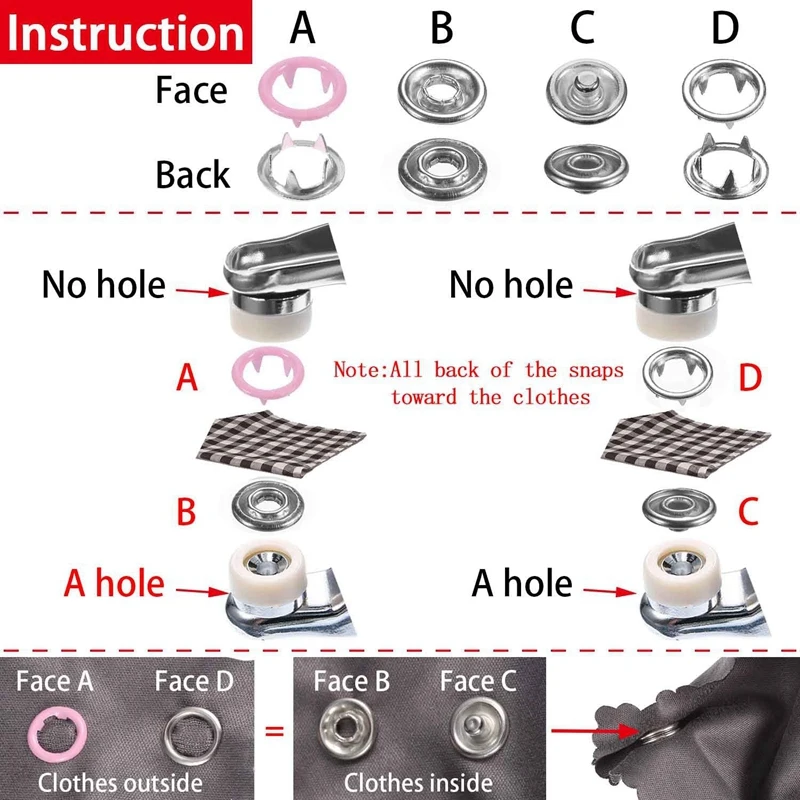 200 Sets Snap Buttons Rompers Snaps Craft Pliers Tool Prong Buckle Metal Ring Button Snaps Sewing Craft 9.5Mm, 10 Colors
200 Sets Snap Buttons Rompers Snaps Craft Pliers Tool Prong Buckle Metal Ring Button Snaps Sewing Craft 9.5Mm, 10 Colors