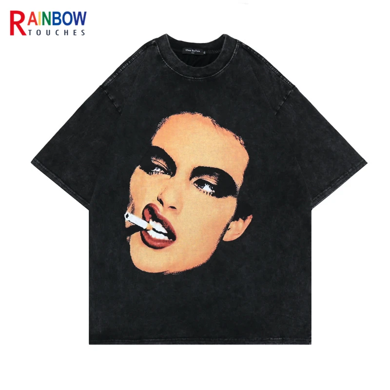 Rainbowtouches Hip Hop Half Sleeve T-shirt Men Lazy Style Graffiti Print Wash Loose High Street Fashion Unisex Tops T-Shirts
Rainbowtouches Hip Hop Half Sleeve T-shirt Men Lazy Style Graffiti Print Wash Loose High Street Fashion Unisex Tops T-Shirts