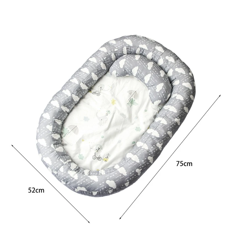 56*34cm Baby Nest Bed with Pillow Portable Crib Travel Bed Newborn Baby Bed Bassinet Bumper Infant Toddler Cotton Cradle
56*34cm Baby Nest Bed with Pillow Portable Crib Travel Bed Newborn Baby Bed Bassinet Bumper Infant Toddler Cotton Cradle