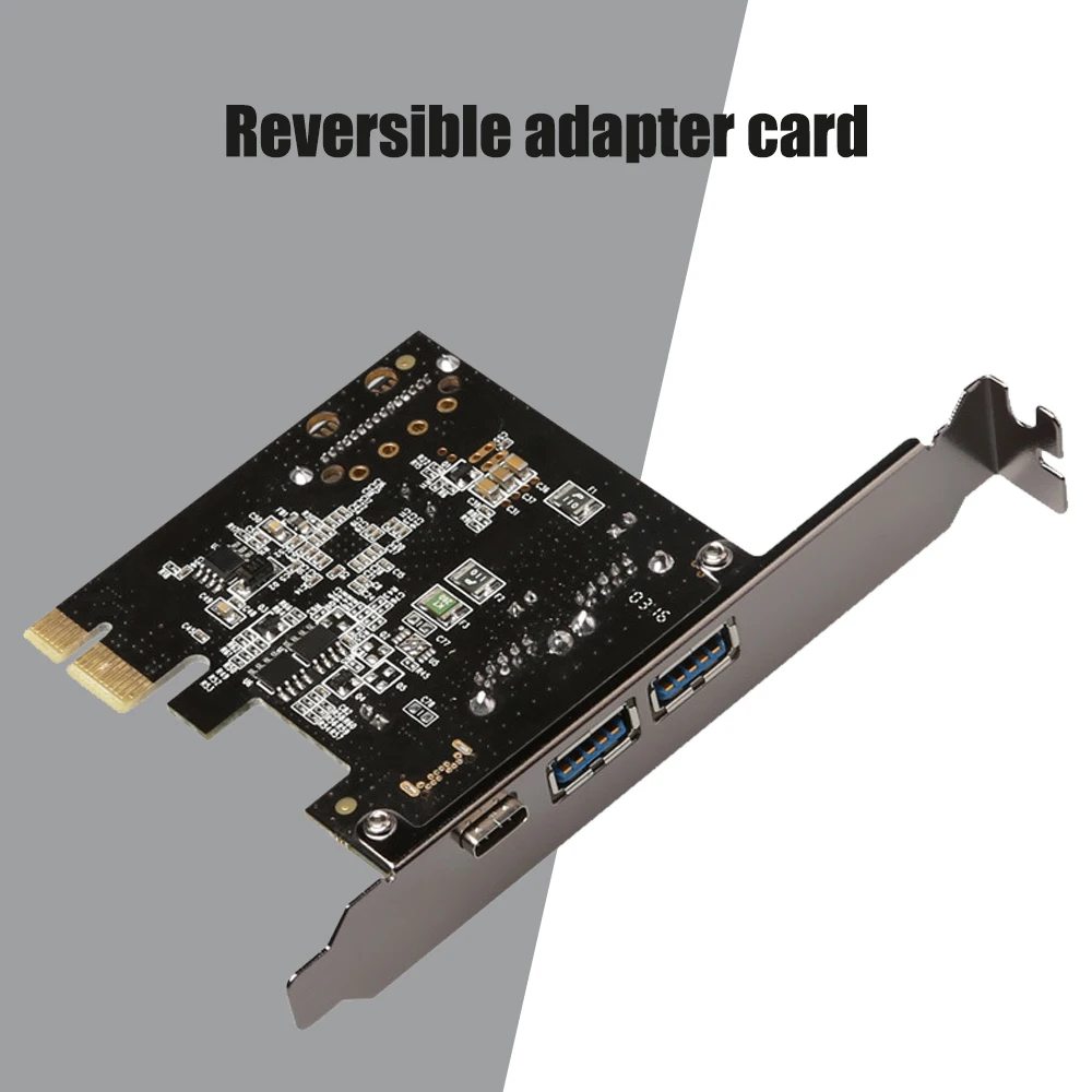 PCIE to USB3.1 Type-C and 2 USB3.0 Type-A Expansion Card PCIE Adapter Riser Card for Desktop PC VL805 Chips
PCIE to USB3.1 Type-C and 2 USB3.0 Type-A Expansion Card PCIE Adapter Riser Card for Desktop PC VL805 Chips