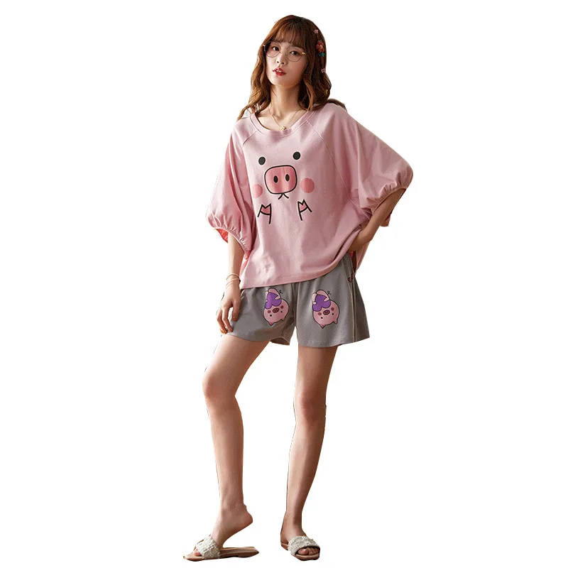 2PCS Donne Pijama Casual Camicia Da Notte Del Cotone Del Fumetto Pigiama Rosa Maiale Ragazza Degli Indumenti Da Notte di
2PCS Donne Pijama Casual Camicia Da Notte Del Cotone Del Fumetto Pigiama Rosa Maiale Ragazza Degli Indumenti Da Notte di