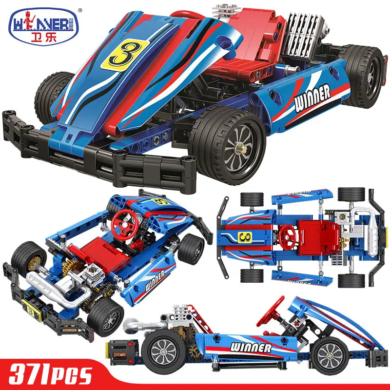 1:8 Building Blocks Technical City Racing Car Kart Car Educational DIY 371pcs Bricks Toys for Children Christmas Gifts 7066
1:8 Building Blocks Technical City Racing Car Kart Car Educational DIY 371pcs Bricks Toys for Children Christmas Gifts 7066