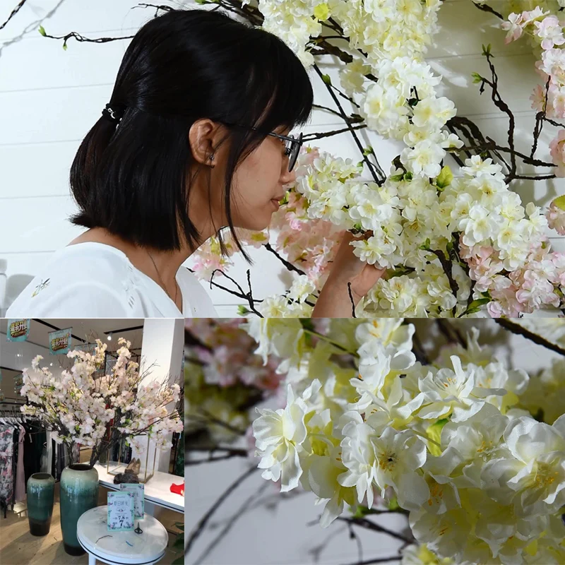 4 Fork Fake Cherry Blossom Tree Sakura Branch Artificial Silk Flowers for Wedding Background Wall Home Table Decoration Flowers
4 Fork Fake Cherry Blossom Tree Sakura Branch Artificial Silk Flowers for Wedding Background Wall Home Table Decoration Flowers