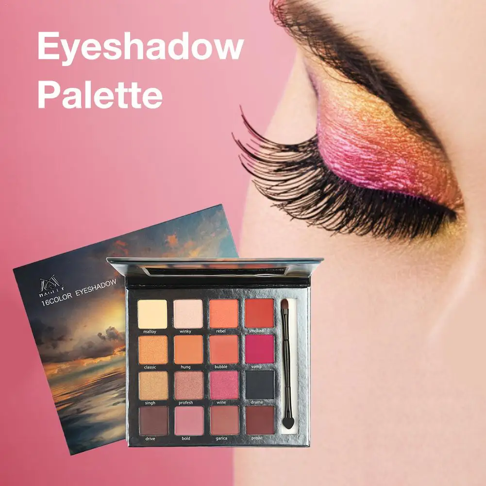 16 Color Eye Shadow Palette Eyeshadow Matte Shimmer Glitter Pigmented Makeup Eye Shadow Waterproof Cosmetic With Brush For Women
16 Color Eye Shadow Palette Eyeshadow Matte Shimmer Glitter Pigmented Makeup Eye Shadow Waterproof Cosmetic With Brush For Women