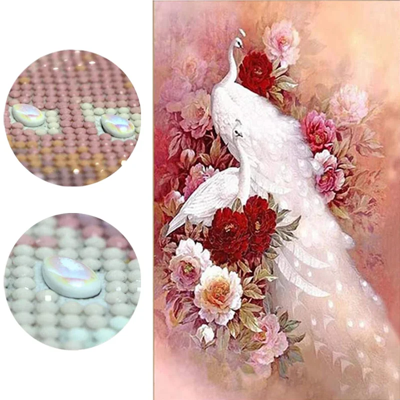 DIY 5D Diamond Painting Accessories Full Drill White Peacock DIY Arts Craft for Home Wall Decor
DIY 5D Diamond Painting Accessories Full Drill White Peacock DIY Arts Craft for Home Wall Decor