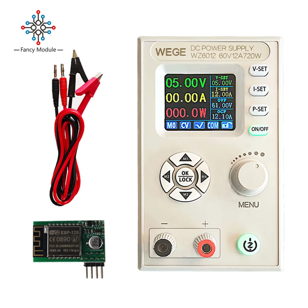 Регулируемый цифровой телефон WZ6012, блок питания, понижающий модуль зарядки, постоянное напряжение и постоянный ток, 60 В, 12 а
Регулируемый цифровой телефон WZ6012, блок питания, понижающий модуль зарядки, постоянное напряжение и постоянный ток, 60 В, 12 а