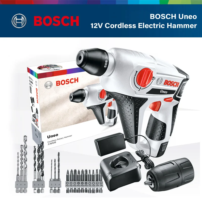 Bosch 12V Uneo Cordless Electric Hammer Household Electric Drill Dual Purpose Lithium Battery High-Power Impact Drill Power Tool
Bosch 12V Uneo Cordless Electric Hammer Household Electric Drill Dual Purpose Lithium Battery High-Power Impact Drill Power Tool