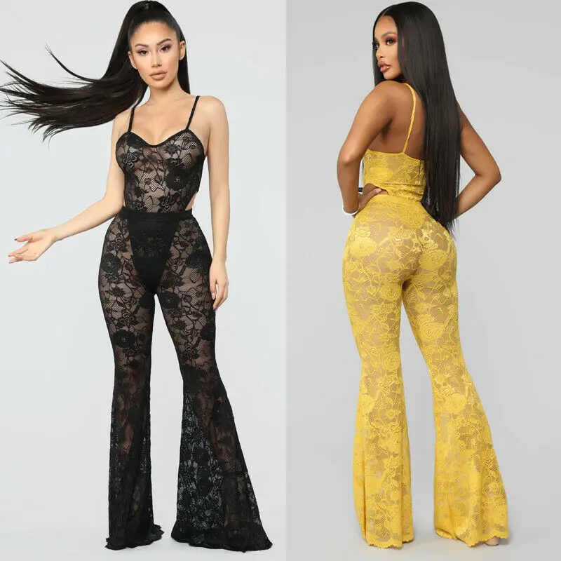 Женский кружевной сетчатый Облегающий комбинезон без рукавов для клувечерние, комбинезон, брюки 
Женский кружевной сетчатый Облегающий комбинезон без рукавов для клувечерние, комбинезон, брюки