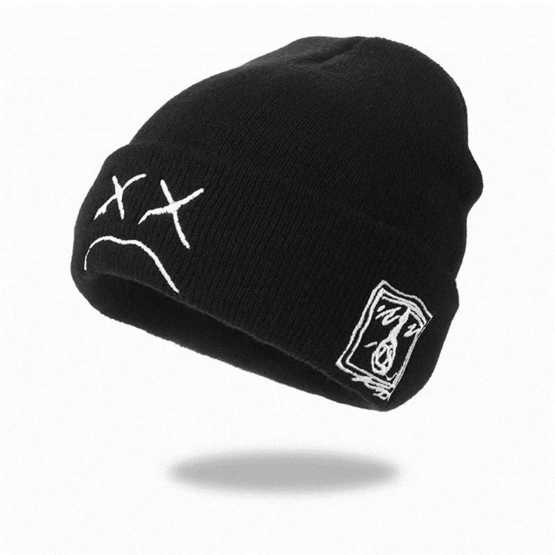 Hip-hop Beanie Winter Knitted Hat with Sad Expression Women Warm Embroidery Woolen Hat for Men Rapper Hip Hop Cap Bonnet Homme
Hip-hop Beanie Winter Knitted Hat with Sad Expression Women Warm Embroidery Woolen Hat for Men Rapper Hip Hop Cap Bonnet Homme