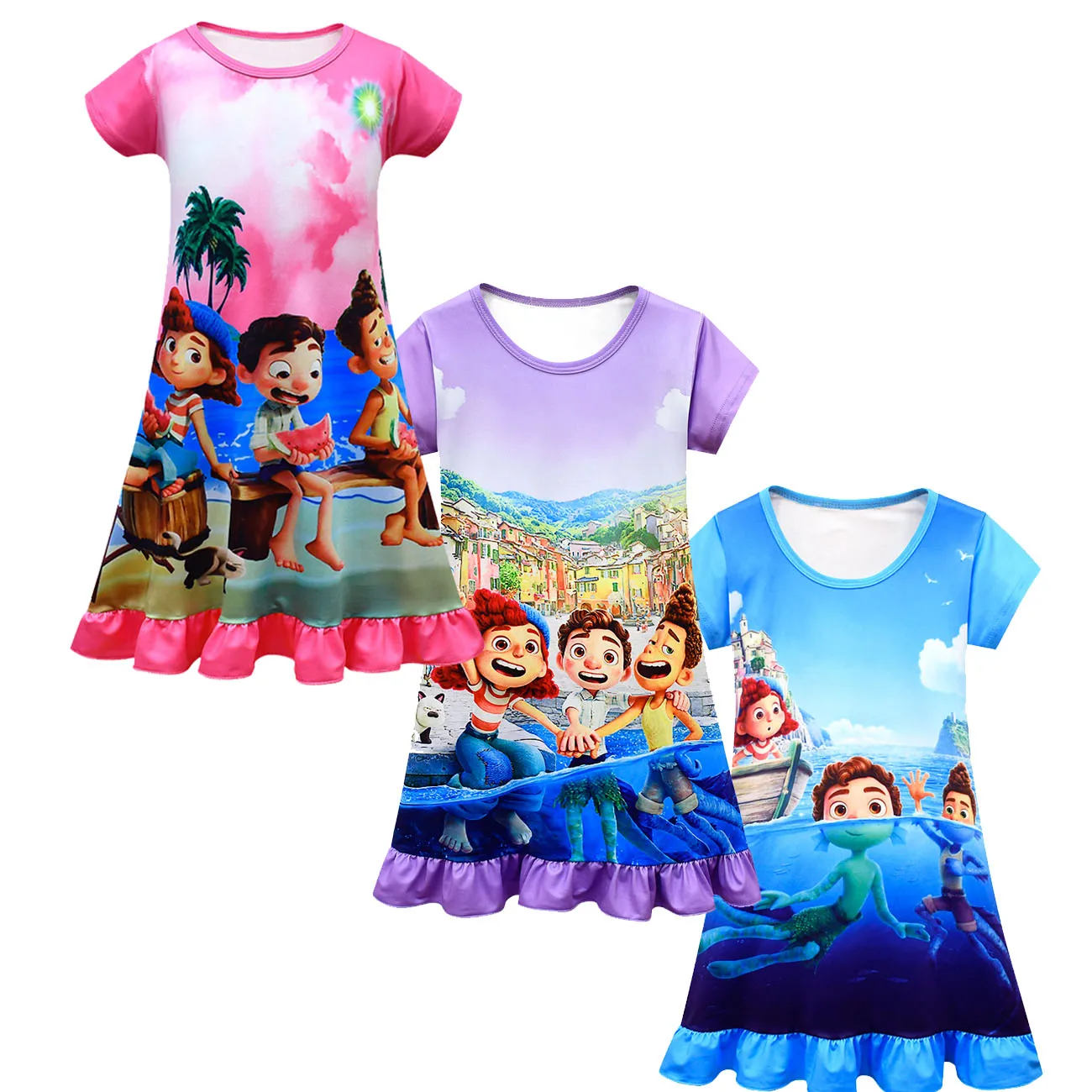 2021 г., ночная рубашка, Luca, Альберто, морской монстр, Пижама для маленьких девочек, платья, Детская летняя Домашняя одежда с мультяшным рисунко...
2021 г., ночная рубашка, Luca, Альберто, морской монстр, Пижама для маленьких девочек, платья, Детская летняя Домашняя одежда с мультяшным рисунко...