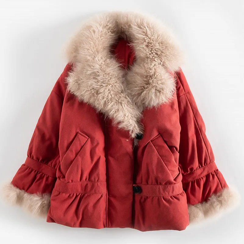 Elegant Womens Short Loose Genuine Leather Jackets Single Breasted Pockets V-Neck Flare Sleeve Sheepskin High Street Coat
Elegant Womens Short Loose Genuine Leather Jackets Single Breasted Pockets V-Neck Flare Sleeve Sheepskin High Street Coat