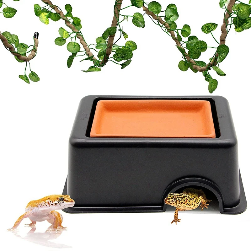 Reptile Hideout Box,Sink Humidifier Gecko Hide Hut Cave Accessories for Small Snake Spiders Frog Turtles Lizards
Reptile Hideout Box,Sink Humidifier Gecko Hide Hut Cave Accessories for Small Snake Spiders Frog Turtles Lizards