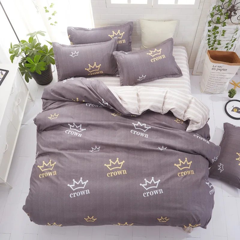 BBSET Bedding Set Pure Cotton A/B Double-sided Pattern Simplicity Bed Sheet Quilt Cover Pillowcase 4pcs Ropa De Cama
BBSET Bedding Set Pure Cotton A/B Double-sided Pattern Simplicity Bed Sheet Quilt Cover Pillowcase 4pcs Ropa De Cama