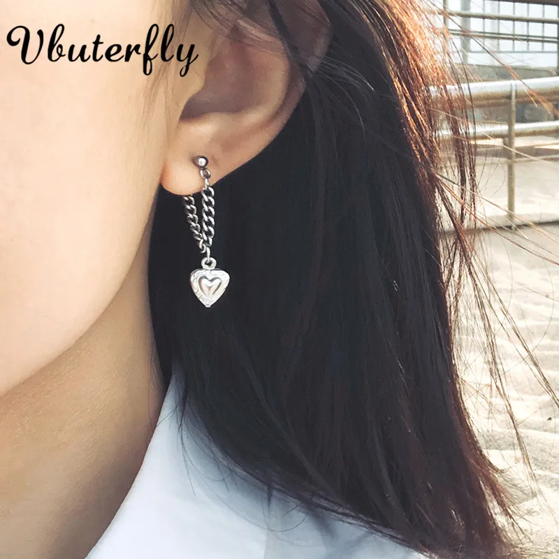 Titanium steel Bear/Heart Dangle Earrings with Chain LOVE-shape Drop Charm Silver Color Chain Long Earrings F3E84H
Titanium steel Bear/Heart Dangle Earrings with Chain LOVE-shape Drop Charm Silver Color Chain Long Earrings F3E84H