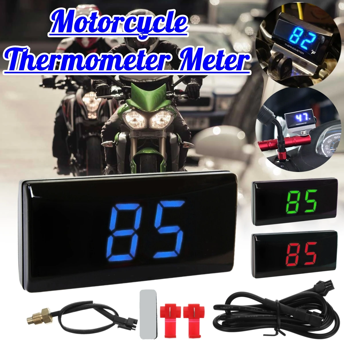 0-120 Motorcycle Thermometer Meter Temperature Gauge Digital LED Universal For Motorcycle / Car 12~24V
0-120 Motorcycle Thermometer Meter Temperature Gauge Digital LED Universal For Motorcycle / Car 12~24V