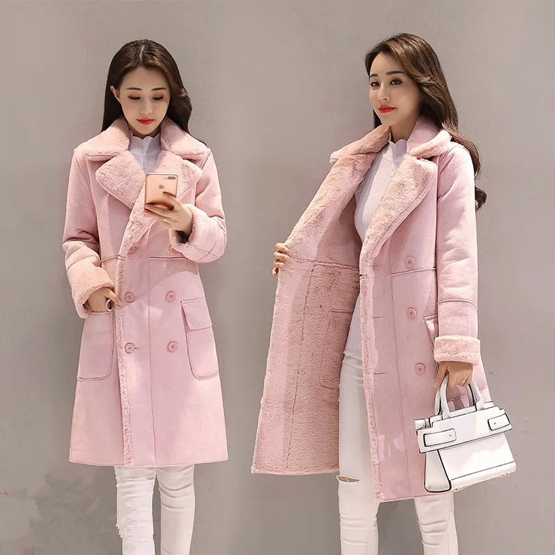Faux Leather Coat Women Korean Fashion Plus Velvet Thickening Turn-down Collar Single Breasted Silm Winter Coats Lugentolo
Faux Leather Coat Women Korean Fashion Plus Velvet Thickening Turn-down Collar Single Breasted Silm Winter Coats Lugentolo