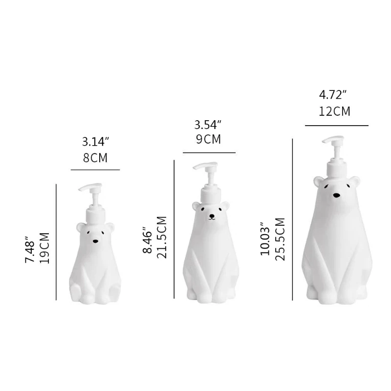 Manual Press Shower Dispenser Cute Polar Bear Liquid Shampoo Dispenser Soap Dispenser Soap for Toilet Kitchen Hotel N1HF
Manual Press Shower Dispenser Cute Polar Bear Liquid Shampoo Dispenser Soap Dispenser Soap for Toilet Kitchen Hotel N1HF