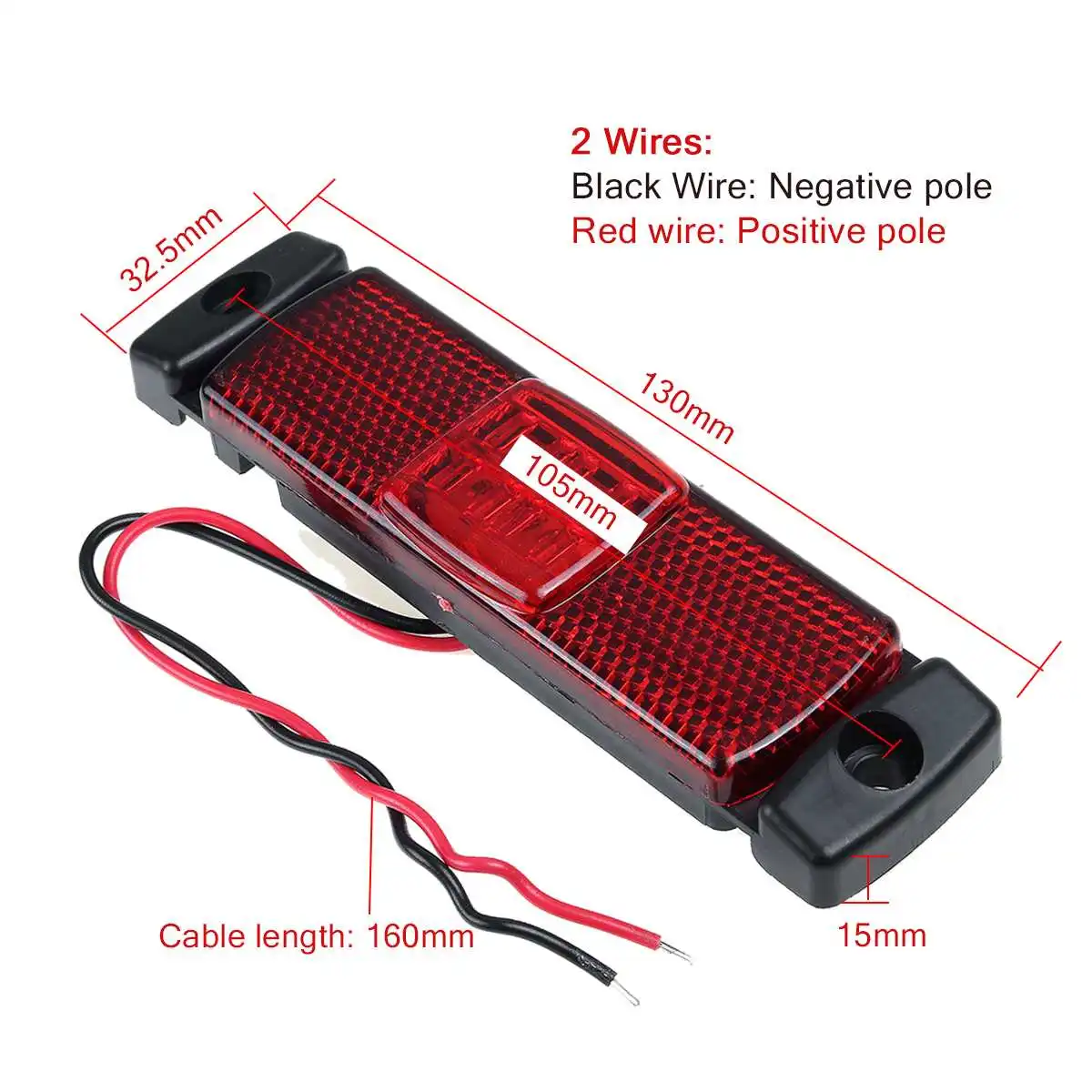 10pcs 24V 6 LED Car Truck Clearance Side Marker Indicators Light Lamp Tail Light Red Lorry Bus Trailer
10pcs 24V 6 LED Car Truck Clearance Side Marker Indicators Light Lamp Tail Light Red Lorry Bus Trailer