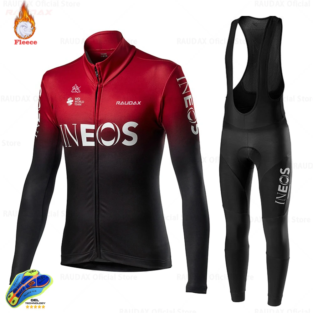 

INEOS 2022Keep warm in winter Long Sleeve Cycling Set Mountain Bike Clothing Autumn Bicycle Jerseys ClothesMaillot Ropa Ciclismo
