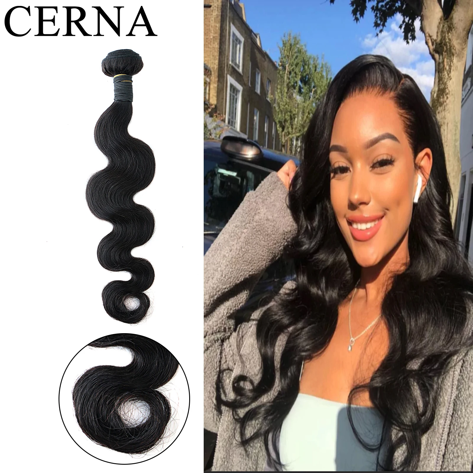 Cerna Brazilian Body Wave Bundles 1/3/4 PCS 100% Unprocessed Human Virgin Hair Weave Bundles Natural Black Remy Hair Extensions
Cerna Brazilian Body Wave Bundles 1/3/4 PCS 100% Unprocessed Human Virgin Hair Weave Bundles Natural Black Remy Hair Extensions
