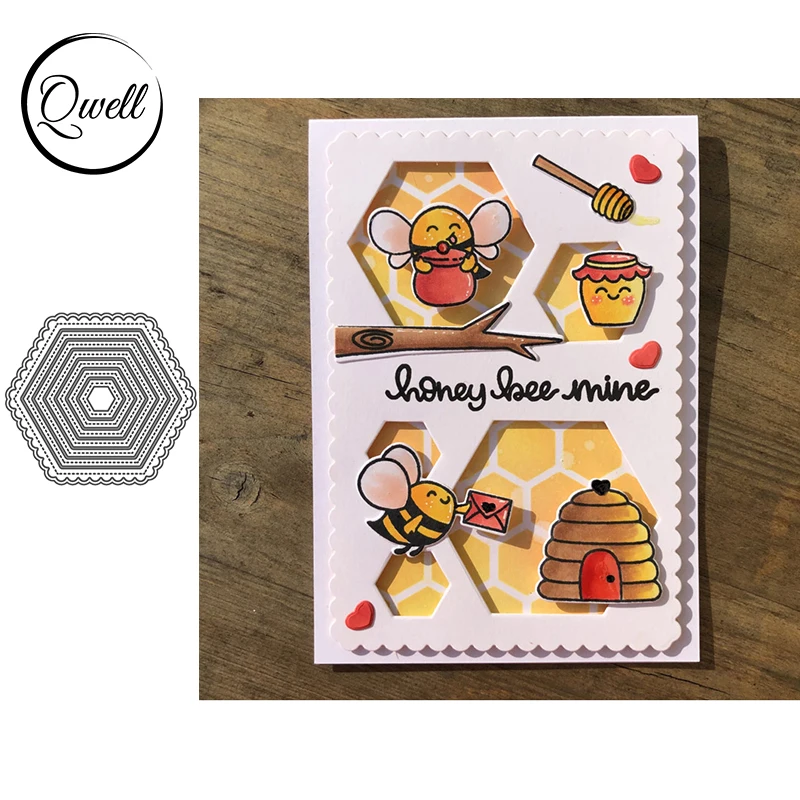 QWELL Multilayer Hexagon Honeycomb Metal Cutting Dies Stencil Paper Cards DIY Scrapbooking Crafts Album Making Template 2020
QWELL Multilayer Hexagon Honeycomb Metal Cutting Dies Stencil Paper Cards DIY Scrapbooking Crafts Album Making Template 2020