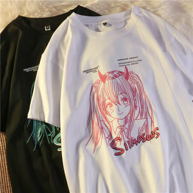 Japanese anime women clothes loose vintage girl print cotton white short-sleeved O neck T-shirt size casual tshirt summer top
Japanese anime women clothes loose vintage girl print cotton white short-sleeved O neck T-shirt size casual tshirt summer top