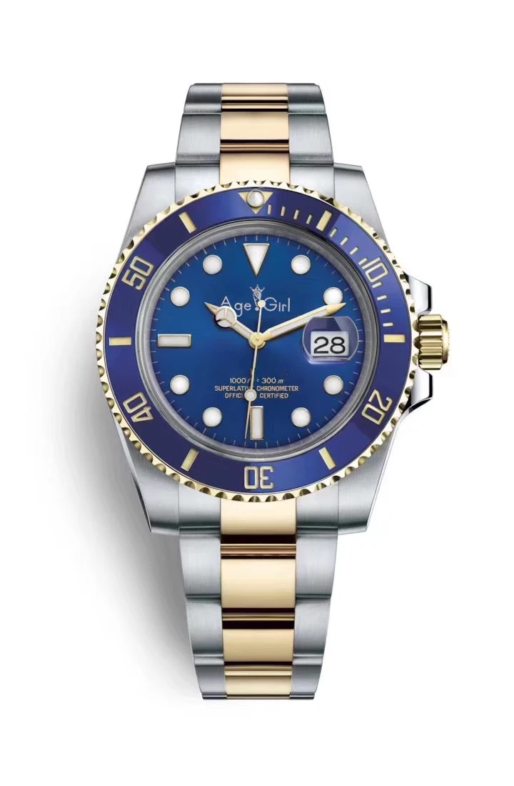 Classic New Silver Gold Blue Ceramic Bezel Men Mechanical Stainless Steel Automatic ETA2813 Bracelet 116600 Watch 40MM
Classic New Silver Gold Blue Ceramic Bezel Men Mechanical Stainless Steel Automatic ETA2813 Bracelet 116600 Watch 40MM