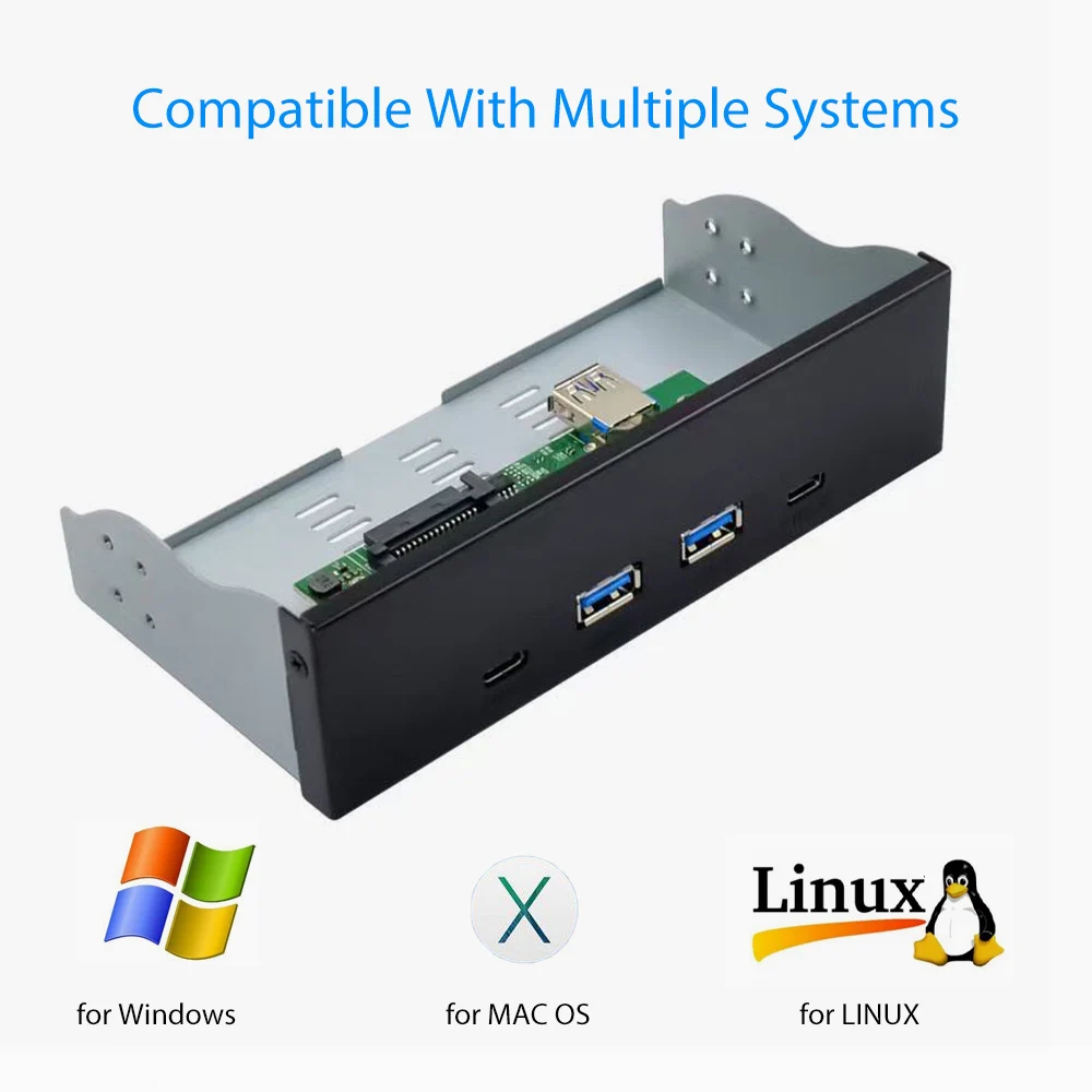 4 Ports USB 3.1 Front Panel HUB VL820 Chip 5.25inch Type C + Type A Front Panel Expansion Bay for PC Desktop Computer
4 Ports USB 3.1 Front Panel HUB VL820 Chip 5.25inch Type C + Type A Front Panel Expansion Bay for PC Desktop Computer