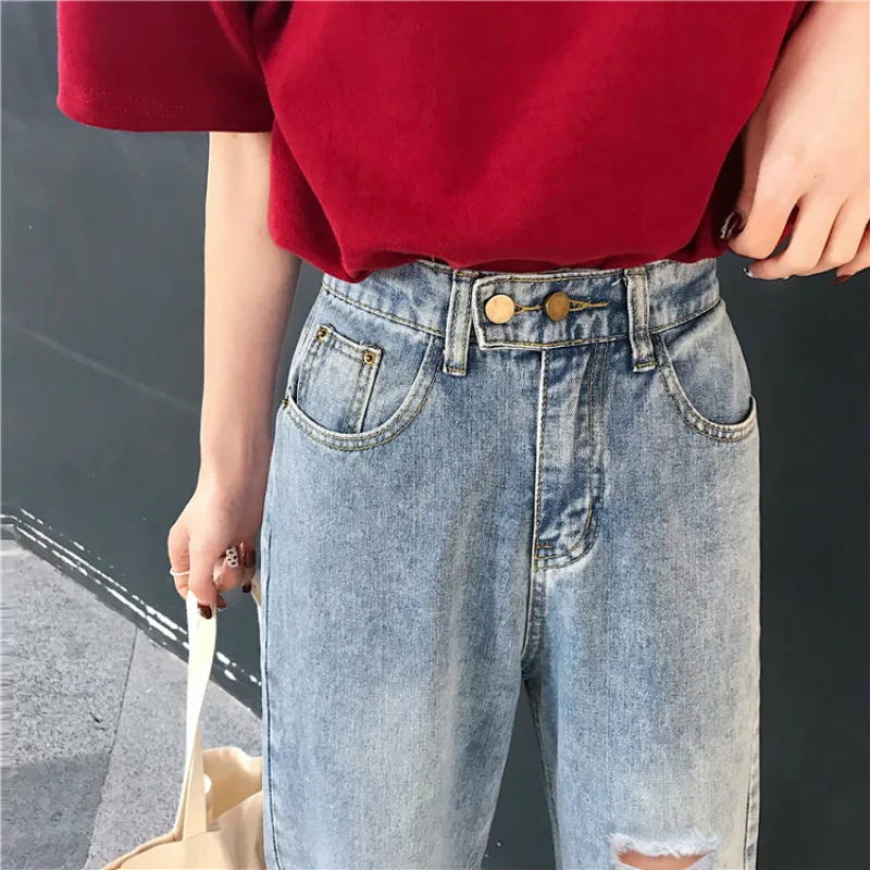 Jeans Women Streetwear Ulzzang Harajuku Hole Female 2020 New Summer Korean Style High Waist Students Casual Womens Trousers Chic
Jeans Women Streetwear Ulzzang Harajuku Hole Female 2020 New Summer Korean Style High Waist Students Casual Womens Trousers Chic