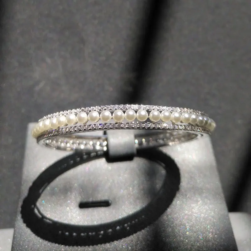 s925 sterling silver bracelet new product in May French double ring pearl bracelet female fashion punk style jewelry
s925 sterling silver bracelet new product in May French double ring pearl bracelet female fashion punk style jewelry