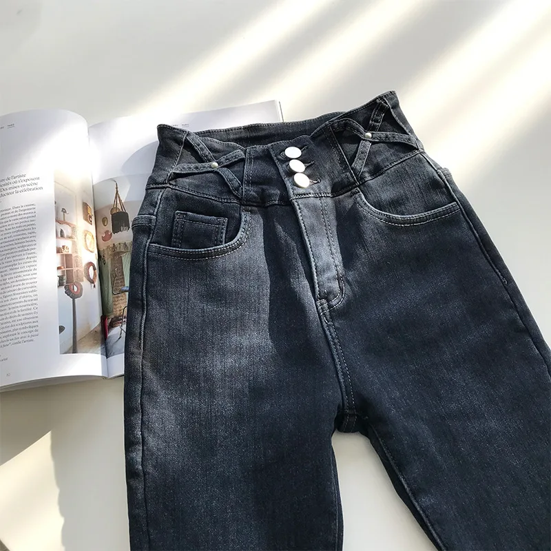 COZOK Jeans Women's 2021 Winter New High Waist Slim Feet Elastic Slim Fit Pencil Pants H3090
COZOK Jeans Women's 2021 Winter New High Waist Slim Feet Elastic Slim Fit Pencil Pants H3090