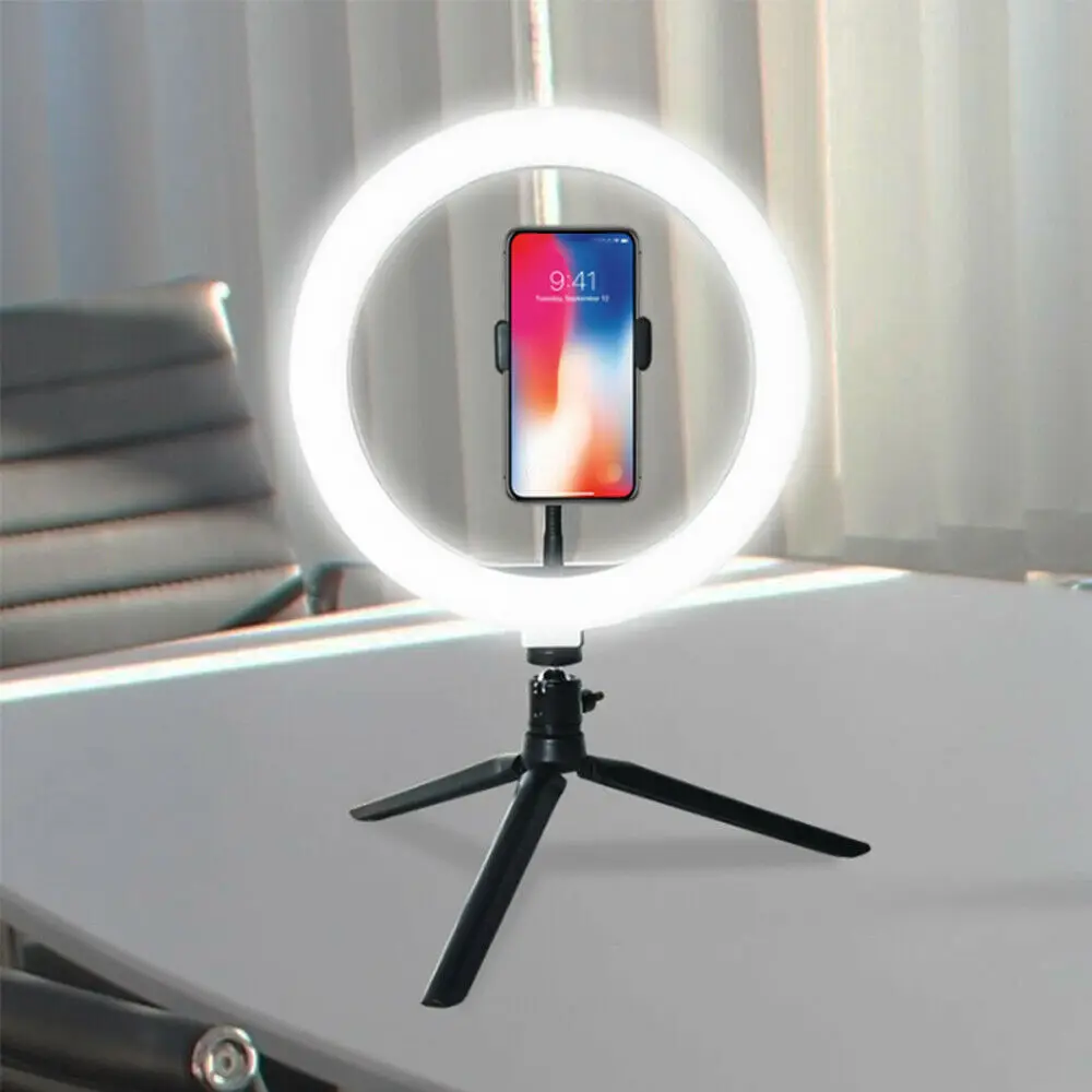 Portable LED lamp Dimmable LED Ring Light Lamp Selfie Camera Phone Studio Tripod Stand Video USB Cable Diverse Functions
Portable LED lamp Dimmable LED Ring Light Lamp Selfie Camera Phone Studio Tripod Stand Video USB Cable Diverse Functions