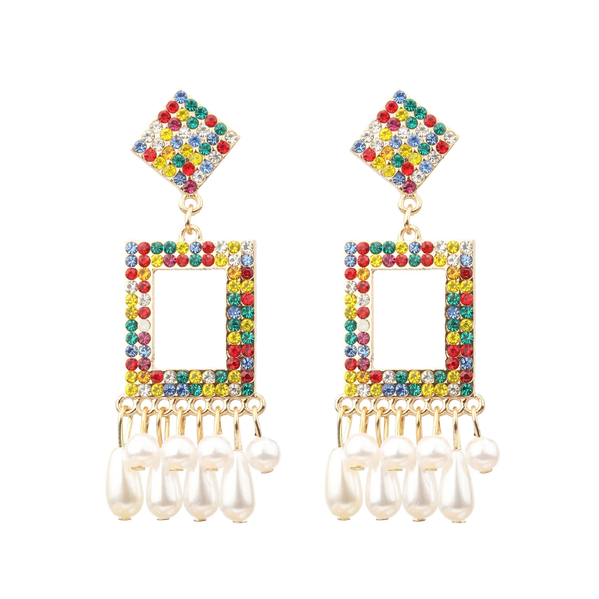 Color diamond geometric earrings hand beaded Diamond Earrings Japan and South Korea light luxury style earrings wholesale
Color diamond geometric earrings hand beaded Diamond Earrings Japan and South Korea light luxury style earrings wholesale