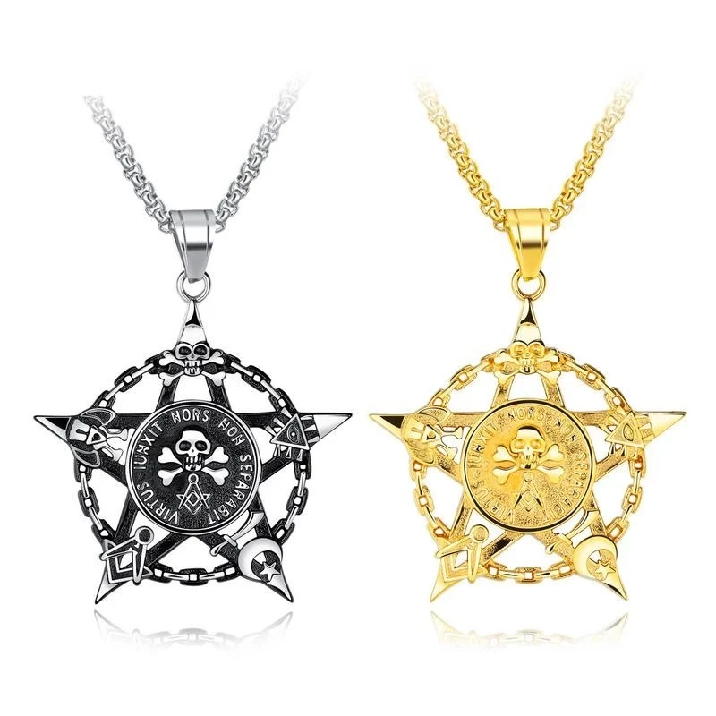 Steam Punk Women's Fashion Necklace Black Magic Pagan Pentagram Pendant Men's Gift
Steam Punk Women's Fashion Necklace Black Magic Pagan Pentagram Pendant Men's Gift
