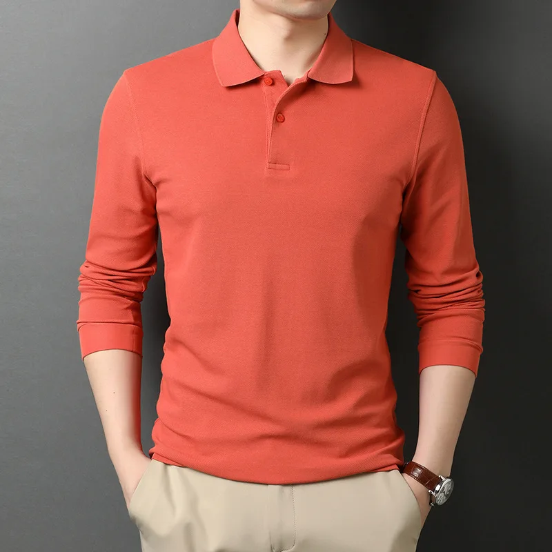 Spring and autumn new men's long sleeve cotton POLO shirt leisure red coat men clothing
Spring and autumn new men's long sleeve cotton POLO shirt leisure red coat men clothing