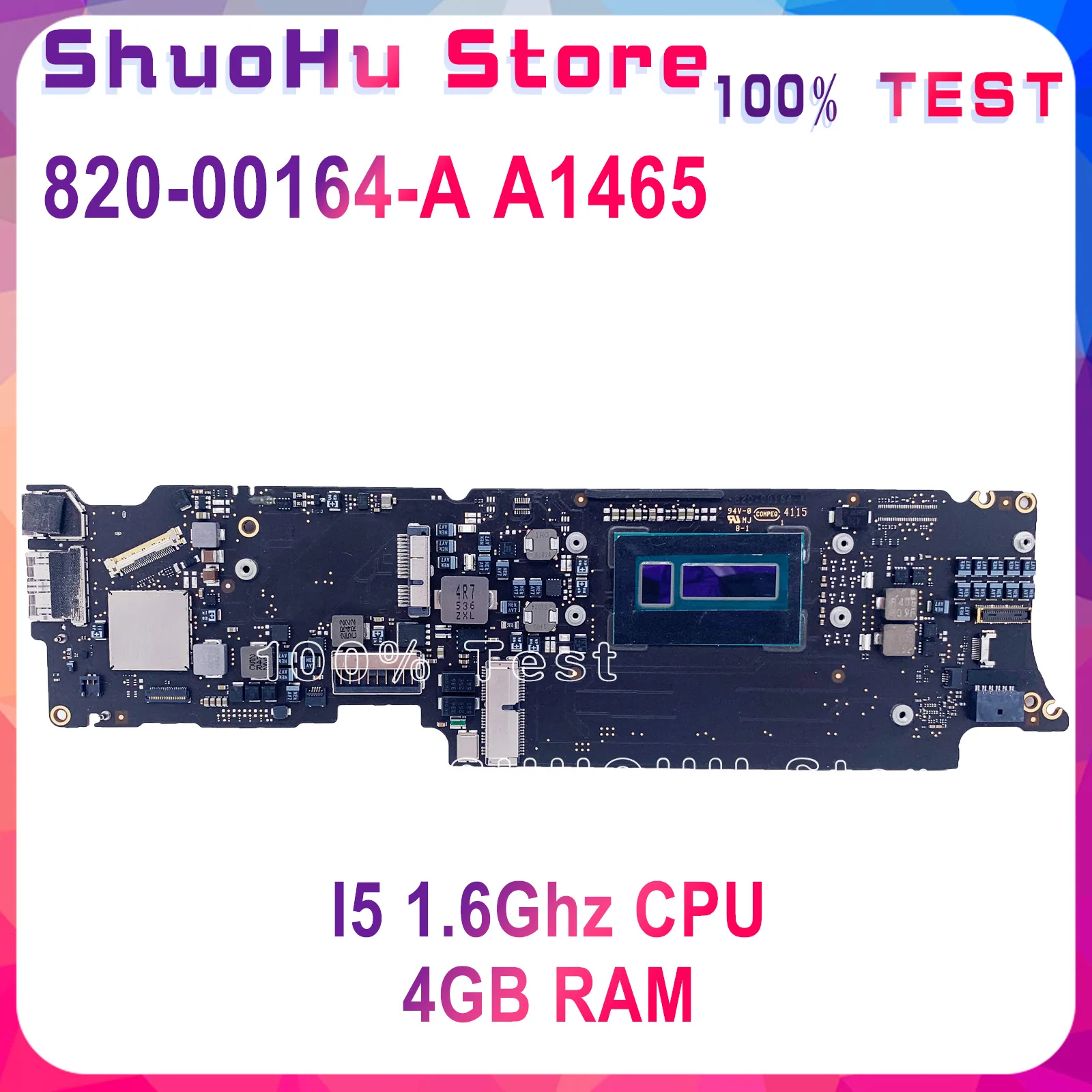 820-00164-A Motherboard FOR MacBook Air 11" A1465 Logic Board i5 1.6GHz 4G RAM 820-00164-B Motherboard Test
820-00164-A Motherboard FOR MacBook Air 11" A1465 Logic Board i5 1.6GHz 4G RAM 820-00164-B Motherboard Test
