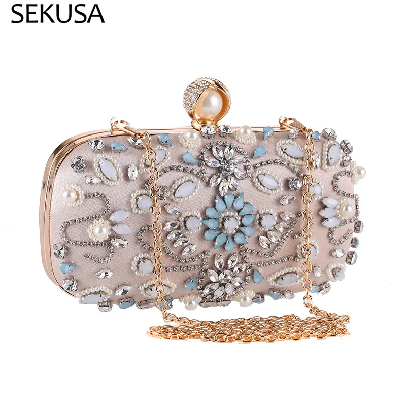 Wedding Handbags Pearl Diamonds Evening Bags Ladies Embroidery Metal Luxury New Design For Female Purse
Wedding Handbags Pearl Diamonds Evening Bags Ladies Embroidery Metal Luxury New Design For Female Purse