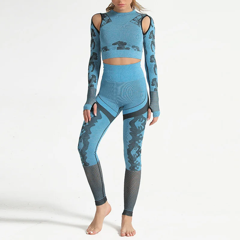 

Para Praia, новый набор для йоги, открытая спортивная одежда, дышащий костюм для бега, сетчатая одежда для фитнеса, женские леггинсы для спортзал...