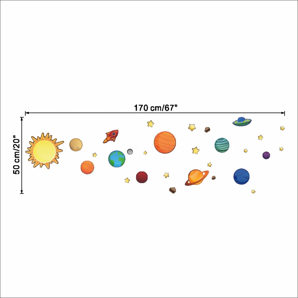 Educational Solar System Planets Wall Sticker For Kids Baby Bedroom Accessories Living Room Play Room Decoration Poster
Educational Solar System Planets Wall Sticker For Kids Baby Bedroom Accessories Living Room Play Room Decoration Poster