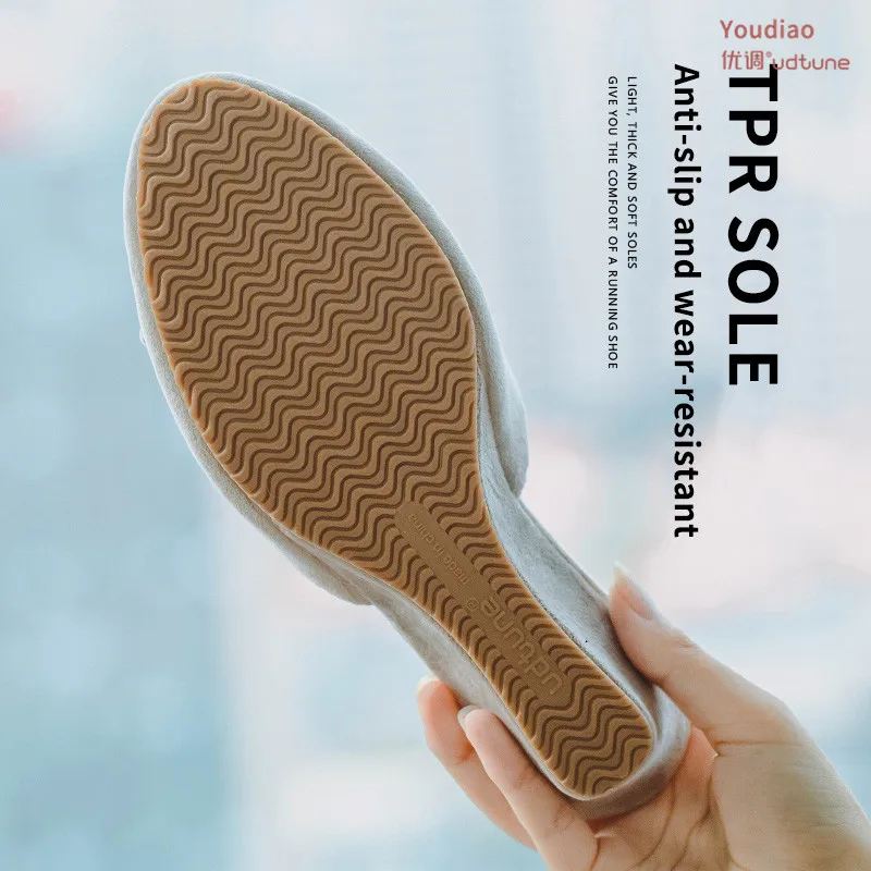 Office Indoor Slippers for Women Wedge Heel Sexy Shoes Black/Grey Suede High Heels Slides Women's Home Slipper Mules
Office Indoor Slippers for Women Wedge Heel Sexy Shoes Black/Grey Suede High Heels Slides Women's Home Slipper Mules