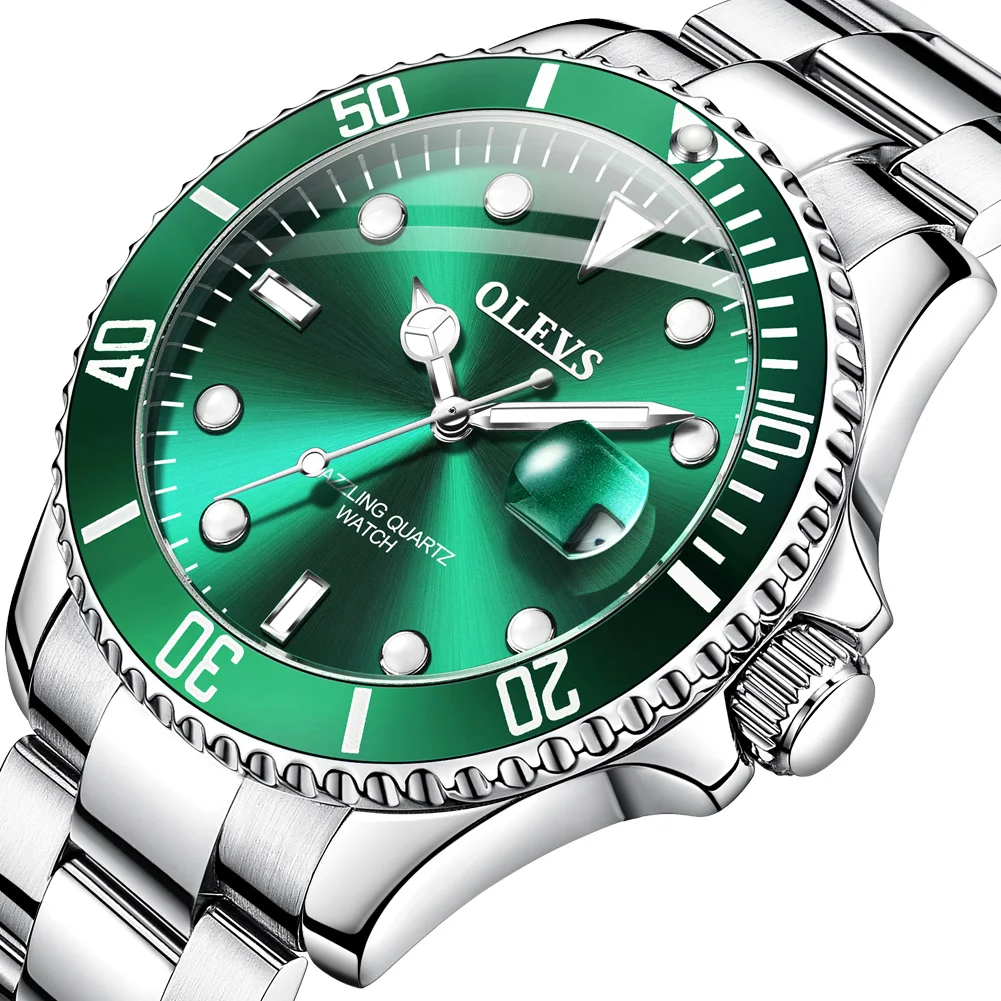 Designer Watch Green Water Fashion Business Waterproof Quartz Wrist Watch Men Luxury Stainless Steel Strap Sport Clock Male
Designer Watch Green Water Fashion Business Waterproof Quartz Wrist Watch Men Luxury Stainless Steel Strap Sport Clock Male