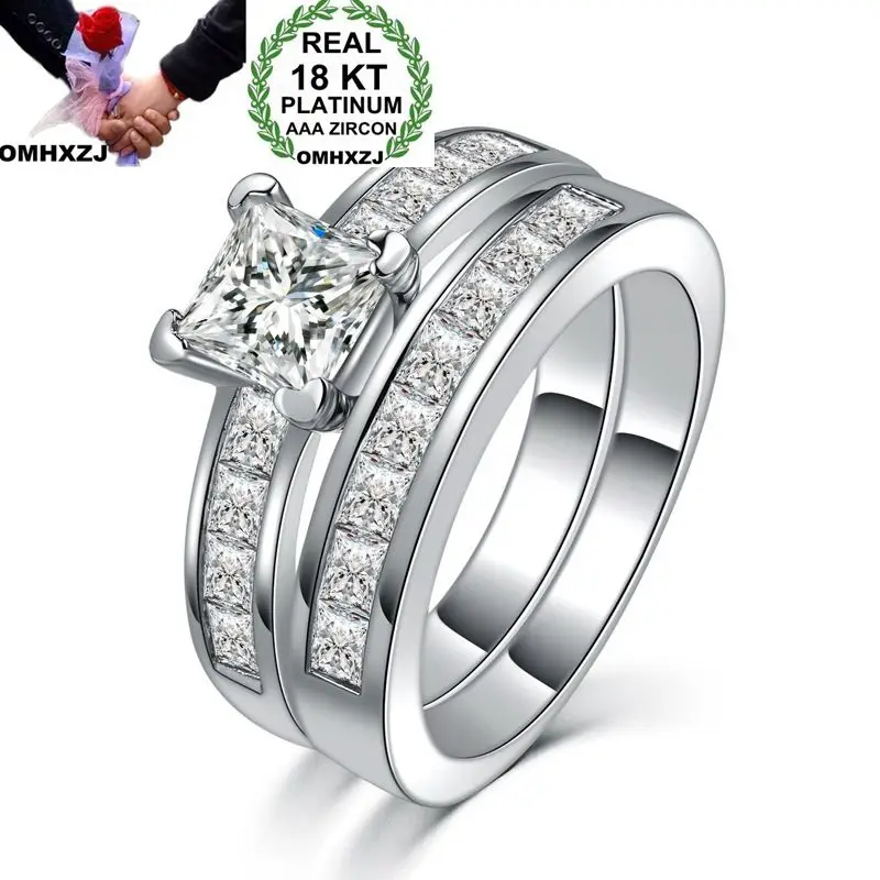 OMHXZJ Wholesale European Fashion Woman Man Party Wedding Gift Square White Pink AAA Zircon 18KT White Black Gold Ring Set RR444
OMHXZJ Wholesale European Fashion Woman Man Party Wedding Gift Square White Pink AAA Zircon 18KT White Black Gold Ring Set RR444