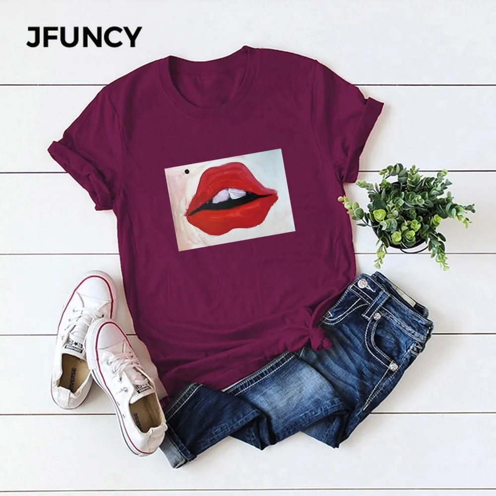 JFUNCY Women Summer T Shirt Oversize Female T-shirts Short Sleeve Cotton Woman Tshirt Fashion Print Lady Tees Tops
JFUNCY Women Summer T Shirt Oversize Female T-shirts Short Sleeve Cotton Woman Tshirt Fashion Print Lady Tees Tops