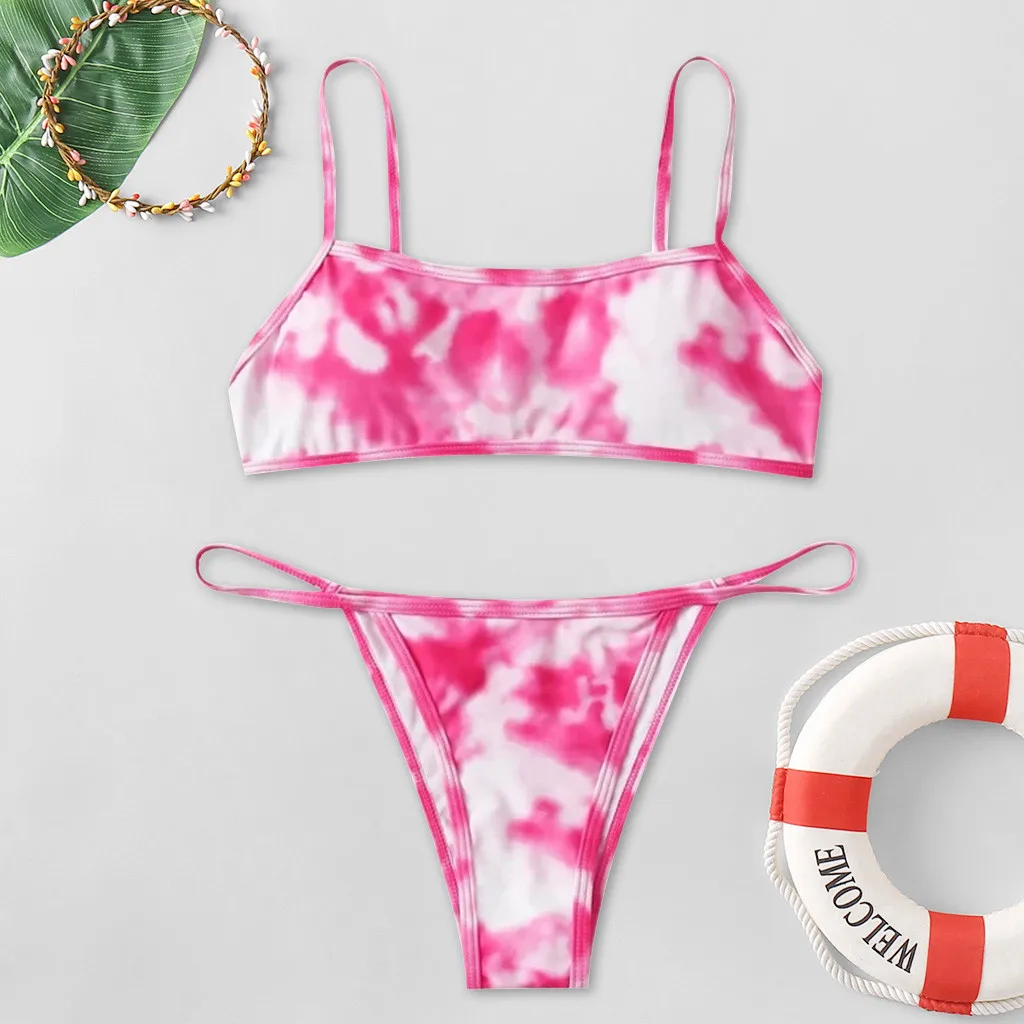 Women's Summer Sexy Bikini Lace Up High Cut Leg Print Bikini Set Two Piece Swimsuit Bathing Suit Swimming Suit Biquini Swimwear 
Women's Summer Sexy Bikini Lace Up High Cut Leg Print Bikini Set Two Piece Swimsuit Bathing Suit Swimming Suit Biquini Swimwear