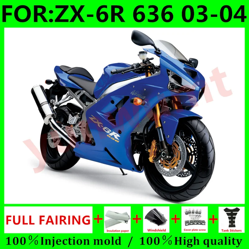 New ABS Motorcycle Injection mold Fairings kit for kawasaki Ninja ZX-6R 636 ZX6R 2003 2004 03 04 Bodywork full fairing set blue
New ABS Motorcycle Injection mold Fairings kit for kawasaki Ninja ZX-6R 636 ZX6R 2003 2004 03 04 Bodywork full fairing set blue