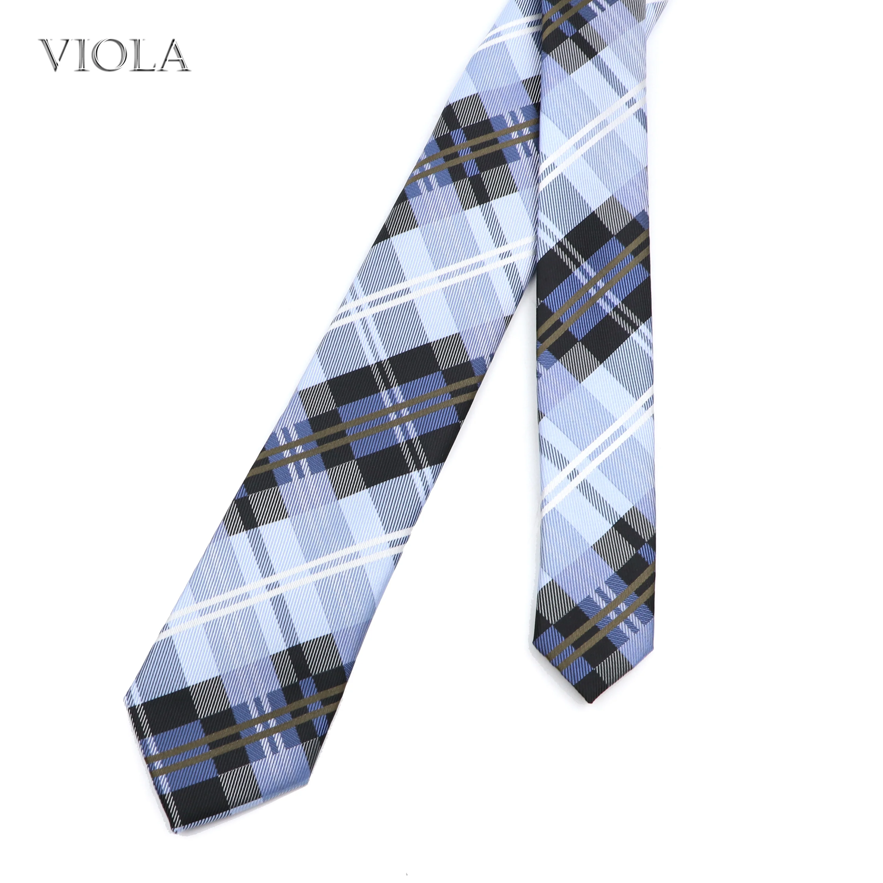 Classic Jacquard Plaid Striped Necktie 6cm Polyester Blue Male Slim Tie Skinny Tuxedo Suit Shirt Cravat Gift For Men Accessory | Аксессуары