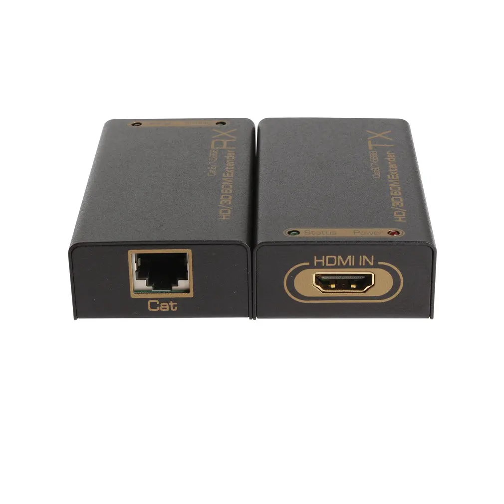 HD 1080P HDMI-CAT-HDMI удлинитель передатчик TX/RX с адаптером питания Поддержка HDMI 3D для ТВ