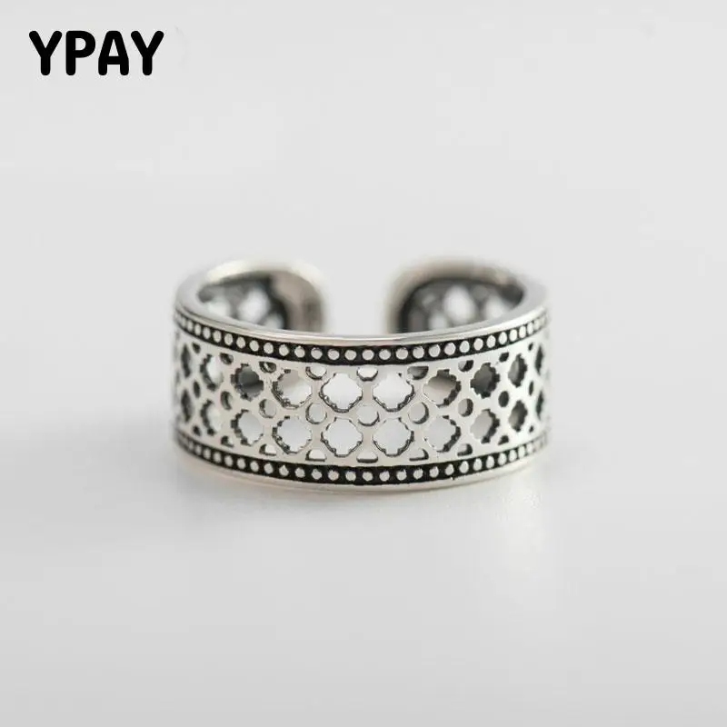 YPAY винтажные полые кольца на палец для женщин, Женское кольцо из настоящего серебра 925 пробы, открытое регулируемое кольцо, ювелирные украшения, подарки YMR212
YPAY винтажные полые кольца на палец для женщин, Женское кольцо из настоящего серебра 925 пробы, открытое регулируемое кольцо, ювелирные украшения, подарки YMR212