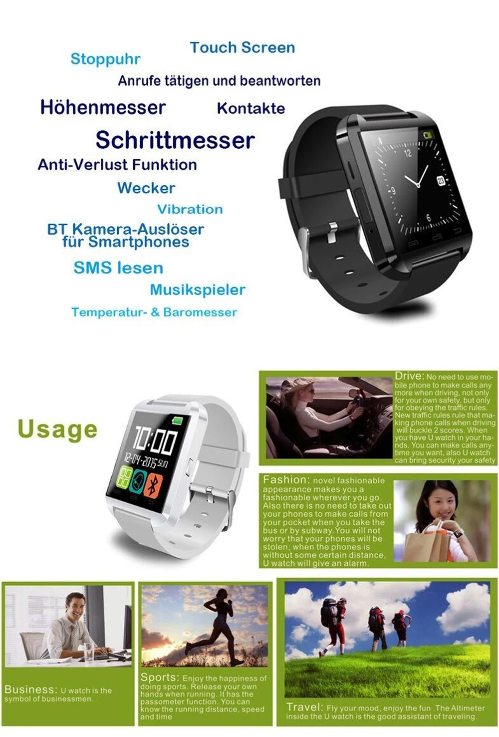 Наручные умные часы с Bluetooth Телефон Mate звонки по громкой связи для смартфонов